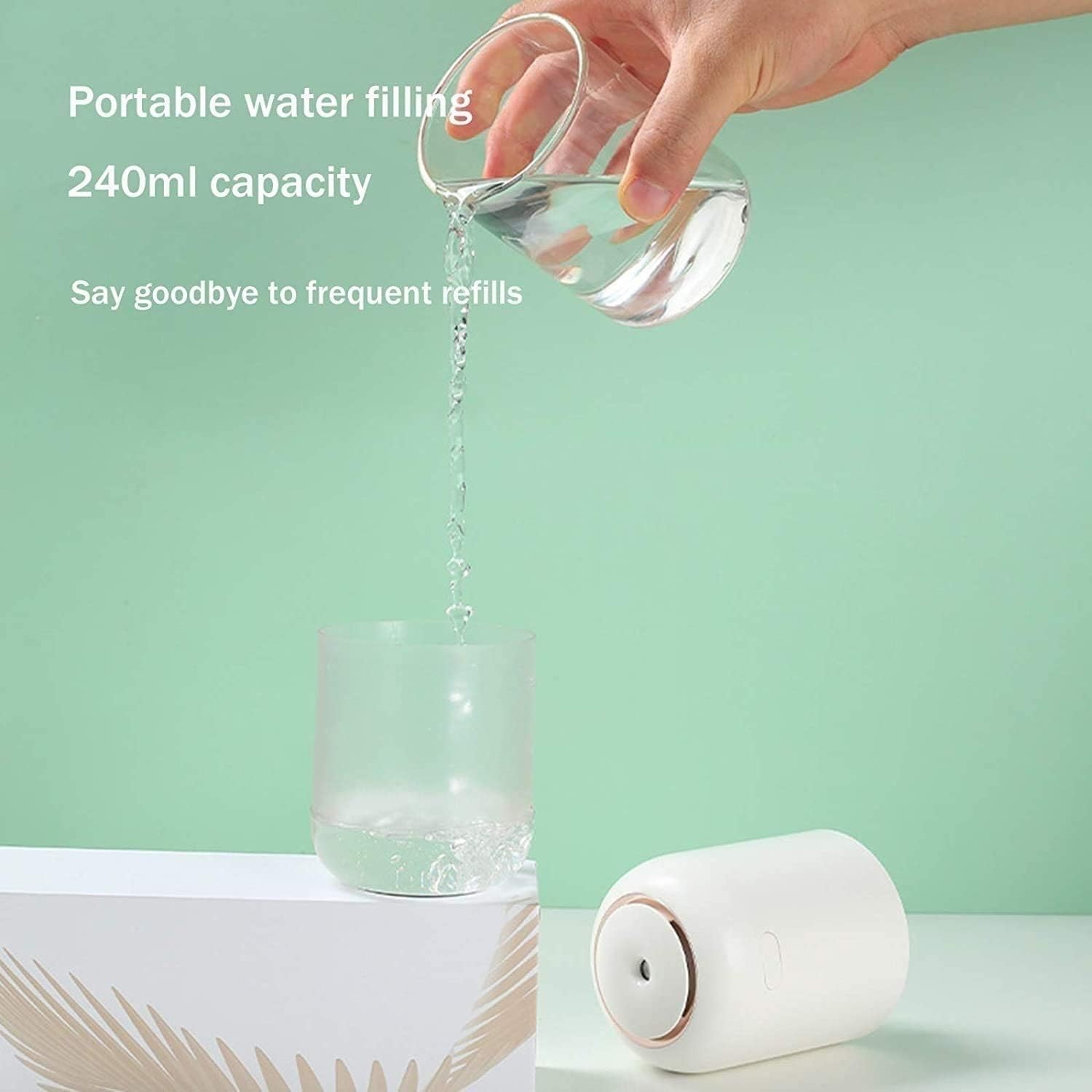 Cool Mistfor Home LED Night Light Ultra Top Fill Quiet Baby Plant Easy Clean Humidifiers for Large Room Living Room Office (Color : White)