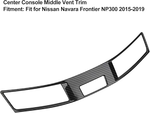 Miniatura 3 de Fydun Adhesivos para consola central de automóvil, marco de salida de ventilación central, decoración de fibra de carbono, cubierta de marco de