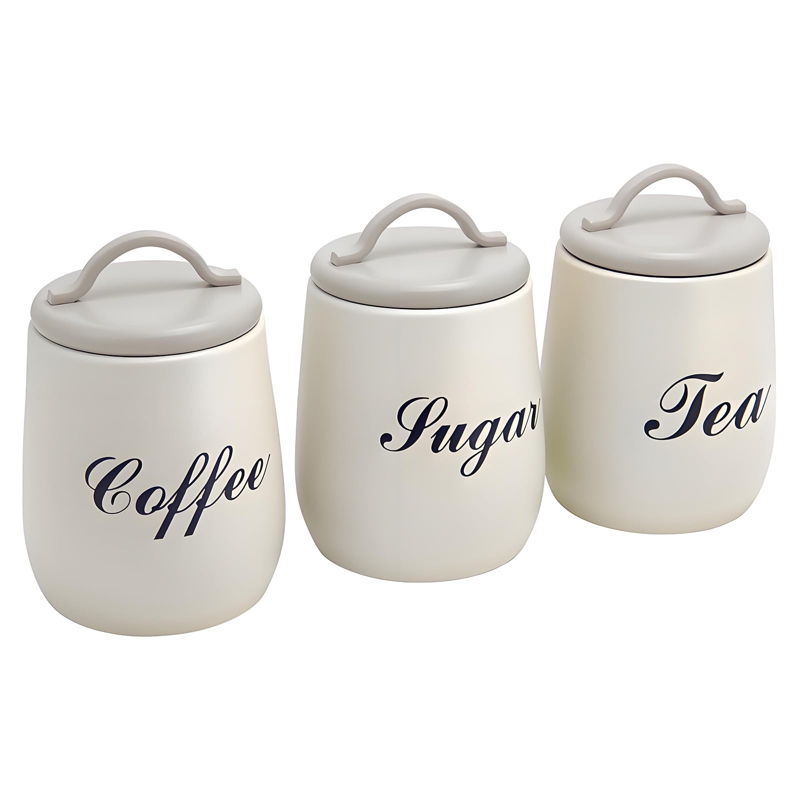 Piceioep Storage Canister with Handle Lid for Kitchen Organization Galvanized Iron Canister Elegant Round Metal Storage Container with Lid for Preserving Tea Sugar Coffee Galvanized Iron