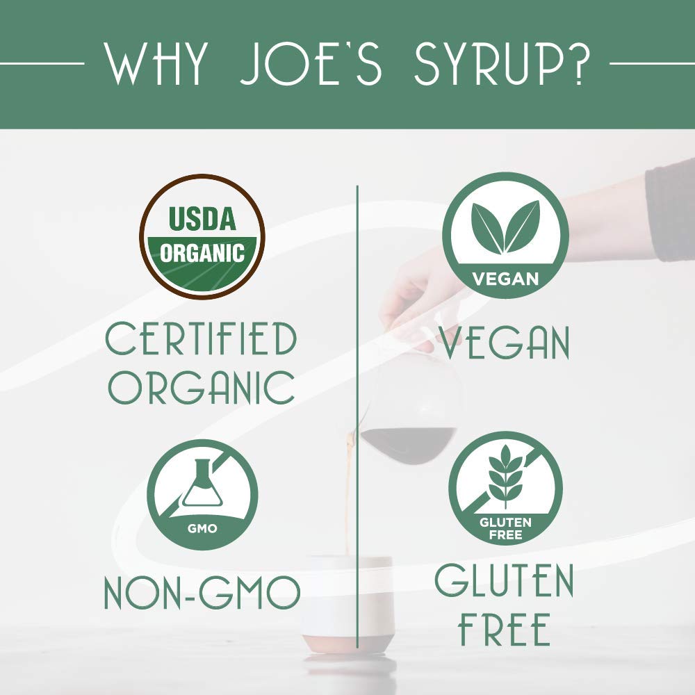 Joe’s Syrup Organic Flavored Syrup, Organic Candy Cane Mint, 750 ml