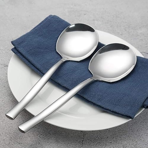 Miniatura 6 de Xowine Cuchara para servir buffet de acero inoxidable, 6 piezas