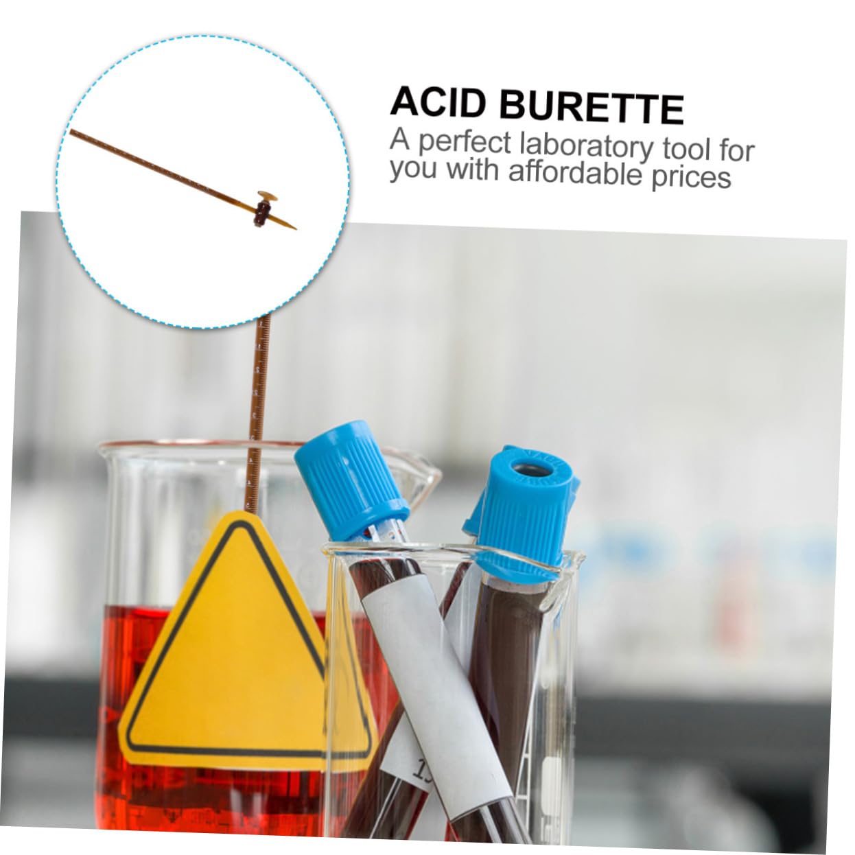 Burette En Verre Borosilicate 10 Ml - Outil De Laboratoire Précis Pour Titration Chimique