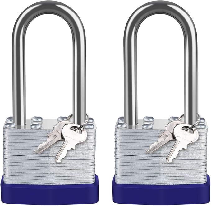 Padlock with Key, [2 Pack] Diyife 40mm Padlocks Outdoor Weatherproof