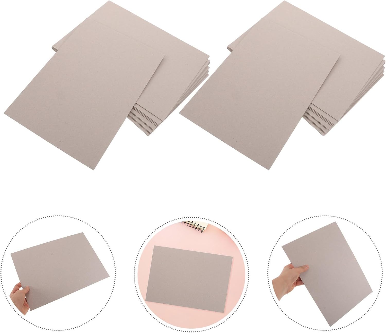 20 Pack 1mm Thick Craft Cardboard Sheets for Scrapbooking