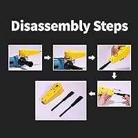 Vista 5 de Juego de cinceles para tallar madera, cambia la amoladora angular en cincel eléctrico herramienta de carpintería para pulir, moler o cortar metal