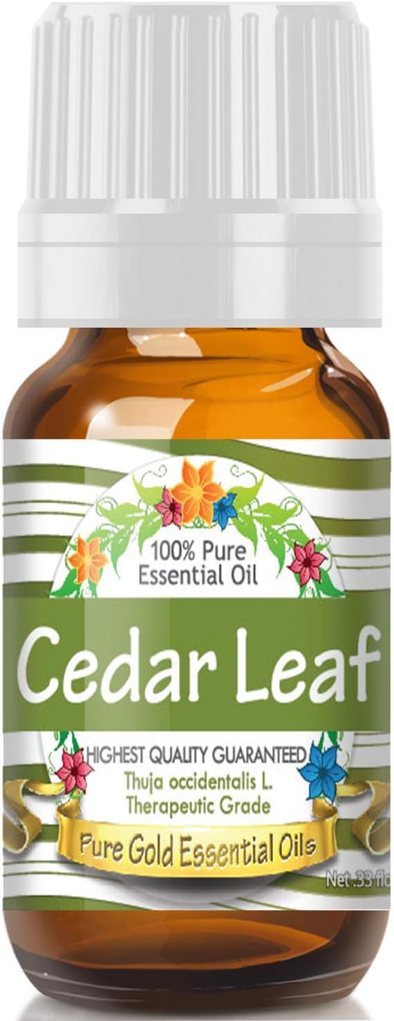 Pure Gold Essential Oils - Cedar Leaf Essential Oil - 0.33 Fluid Ounces