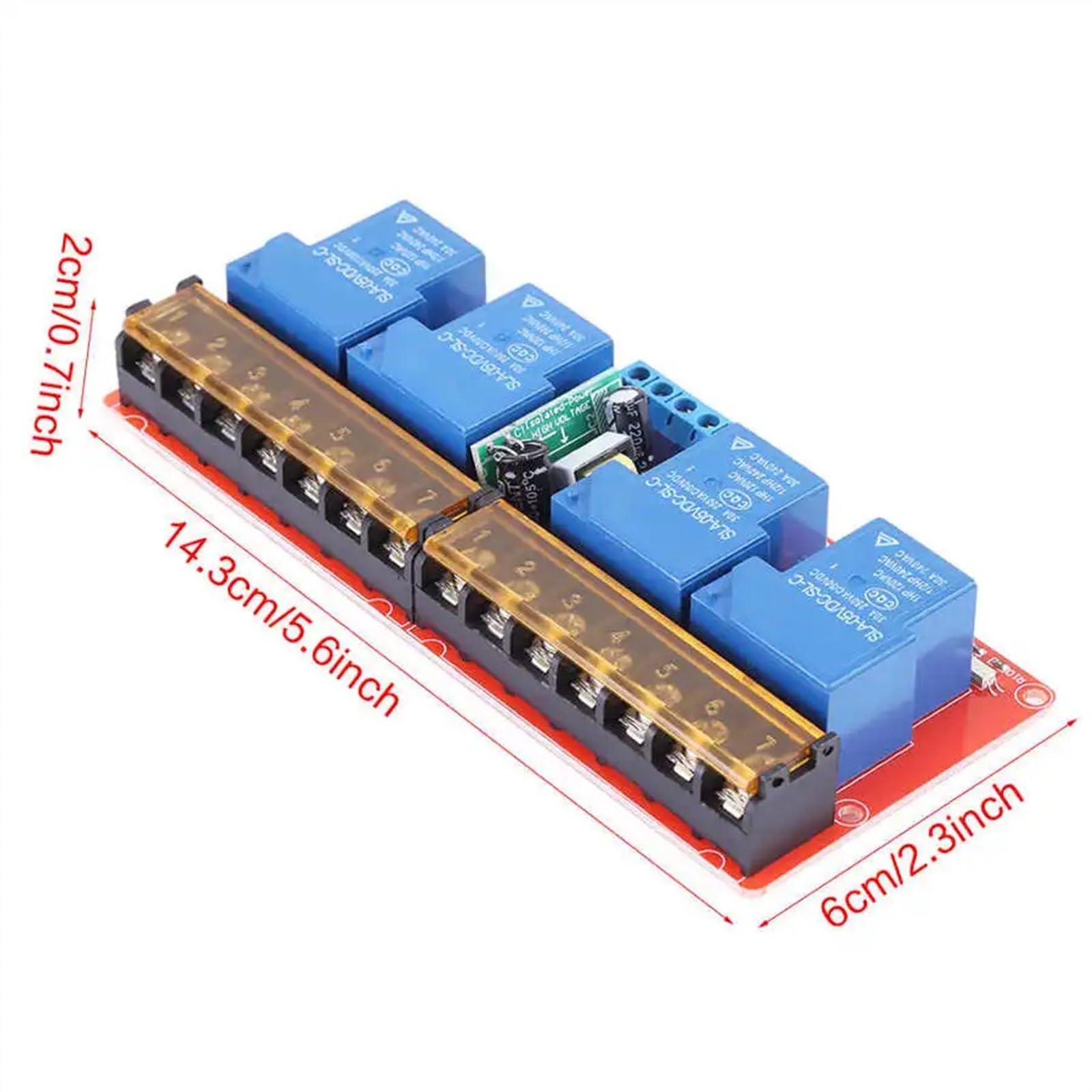 Modulo relè CA 100-250 V 30 A Modulo trigger livello alto basso relè a 4 canali