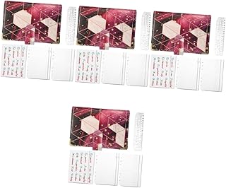 ABOOFAN 4 Conjuntos Fichário Livro Fichário Fichário Planejador De Orçamento Fichário De Poupança De Dinheiro Fichário Orçamento De Dinheiro Pessoal Planejador Financeiro Orçamento Folha