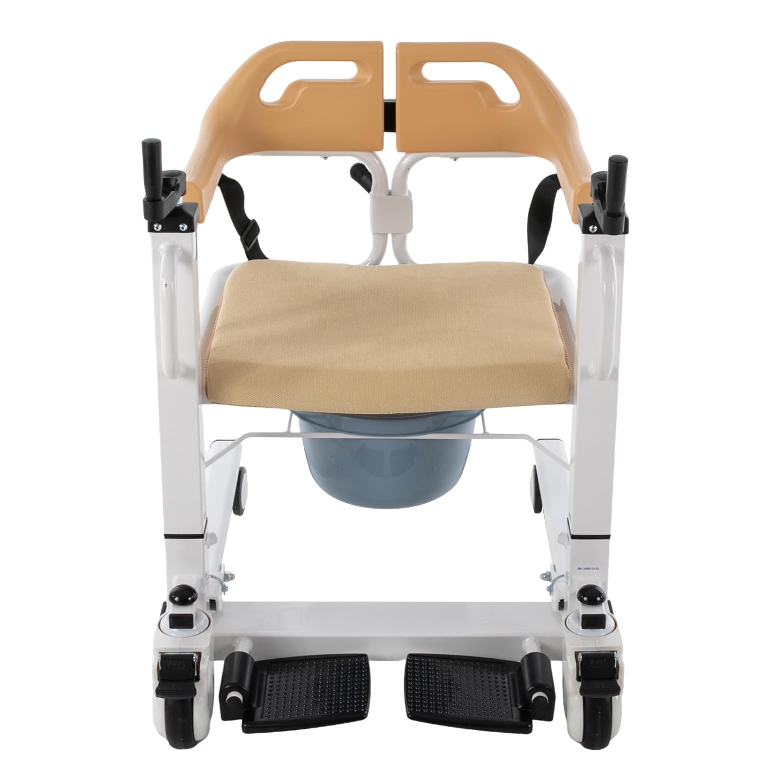 Silla de transferencia para pacientes para el hogar, silla de transferencia para pacientes con almohada, silla de ducha con ruedas