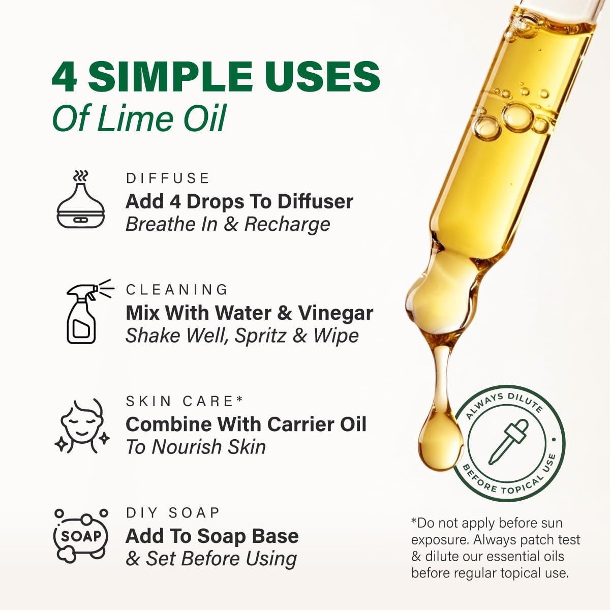 100% Pure Lime Essential Oil 4 Fl Oz - Lime Oil for Hair and Skin image 5