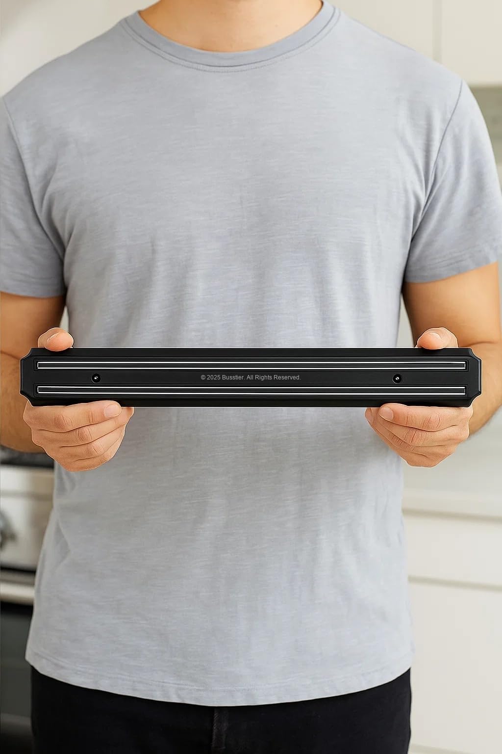 Busstier Mıknatıslı Bıçak Tutucu 55 cm, Güçlü Manyetik Bıçak Standı, Duvara Monte Mutfak Düzenleyici, Yer Tasarruflu Pratik Bıçaklık, Mutfak Aletleri ve Setleri için Dekoratif Organizer Aparat