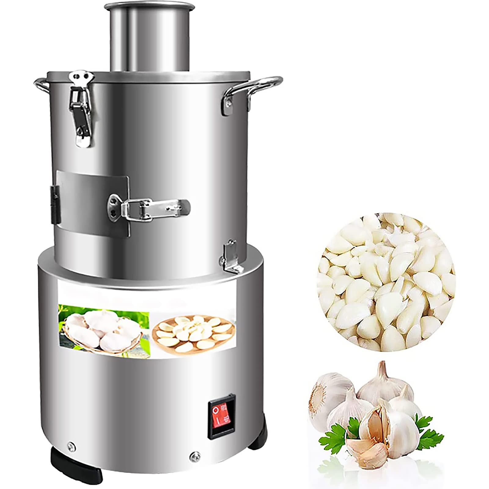 TBLOTYD Stainless Steel Commercial Garlic Peeler with Large Radiator, Removable for Cleaning, Easy to Use and High Efficiency, for Restaurants, Canteens, Hotels