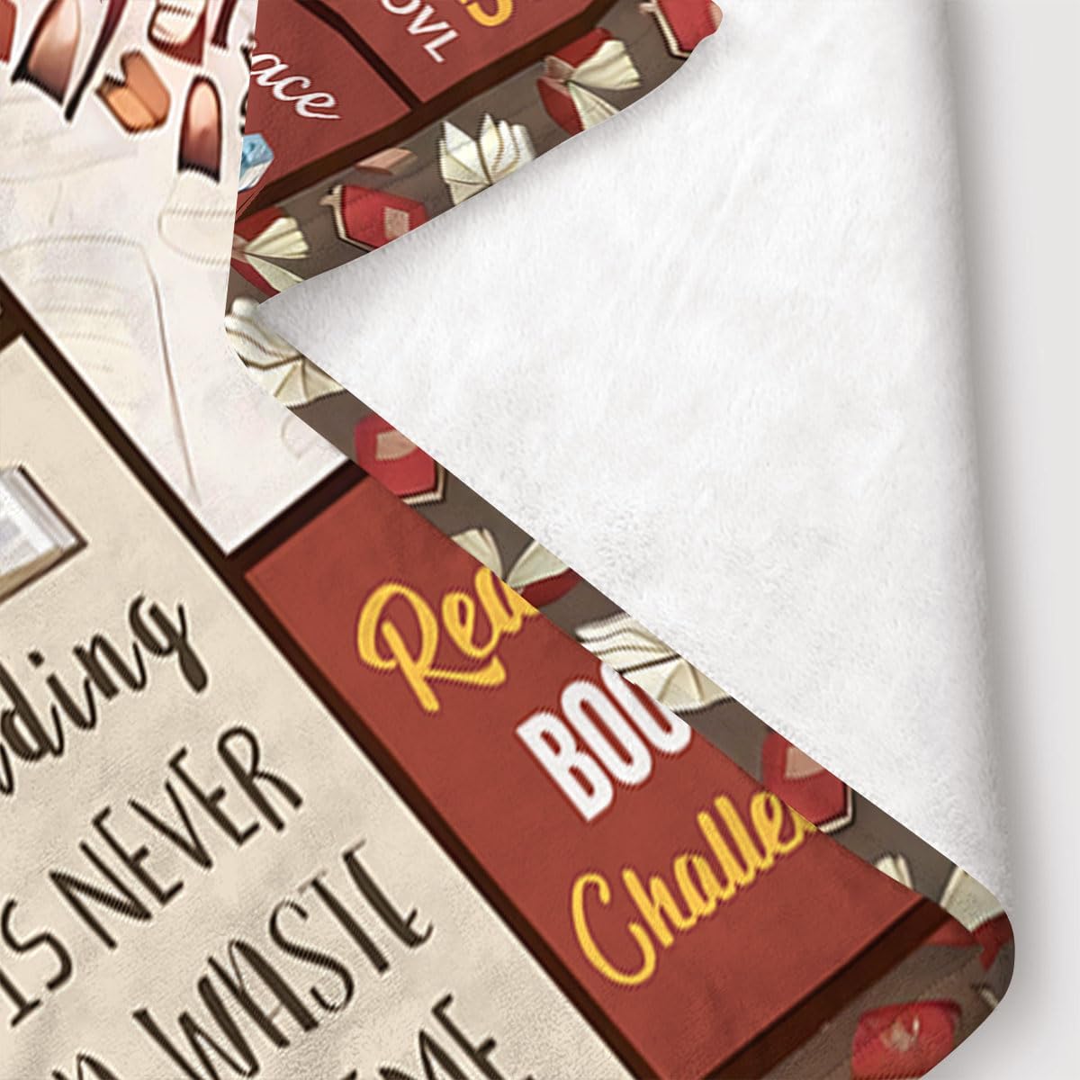 Book Lovers Gifts for Women Men Blanket, Bookish Gifts, Reading Librarian Bookworm Gift, Christmas Birthday Present for Readers Books Nerd Club, Book-Lover Throw Blankets 60"x50" - Image 6