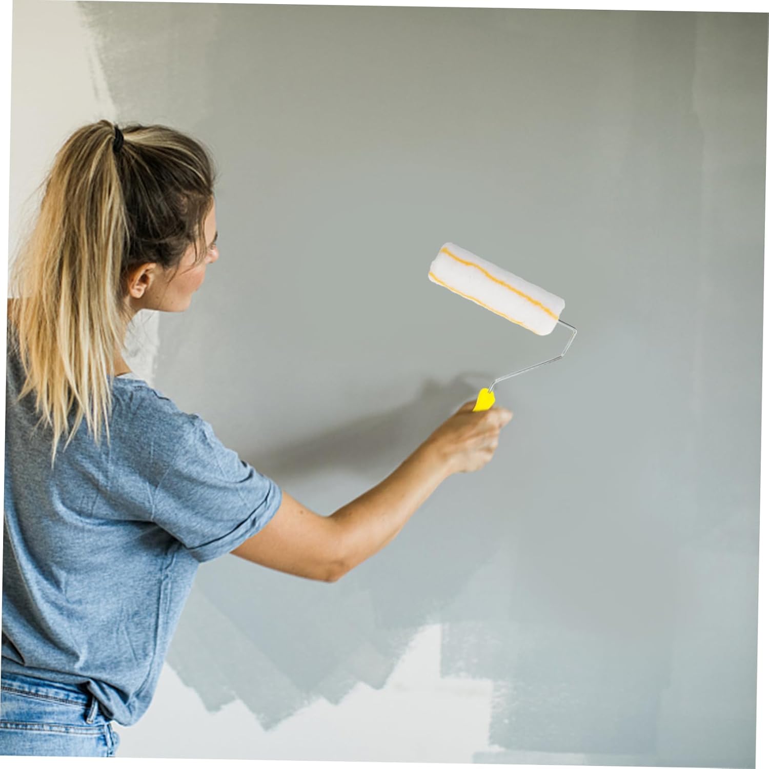 Vaguelly 9-Inch Paint Roller Kit Wool Brush Multifunctional Wall Painting Supplies for Home and Room Decoration Complete Painting Tool Set Roller Tray and Accessories