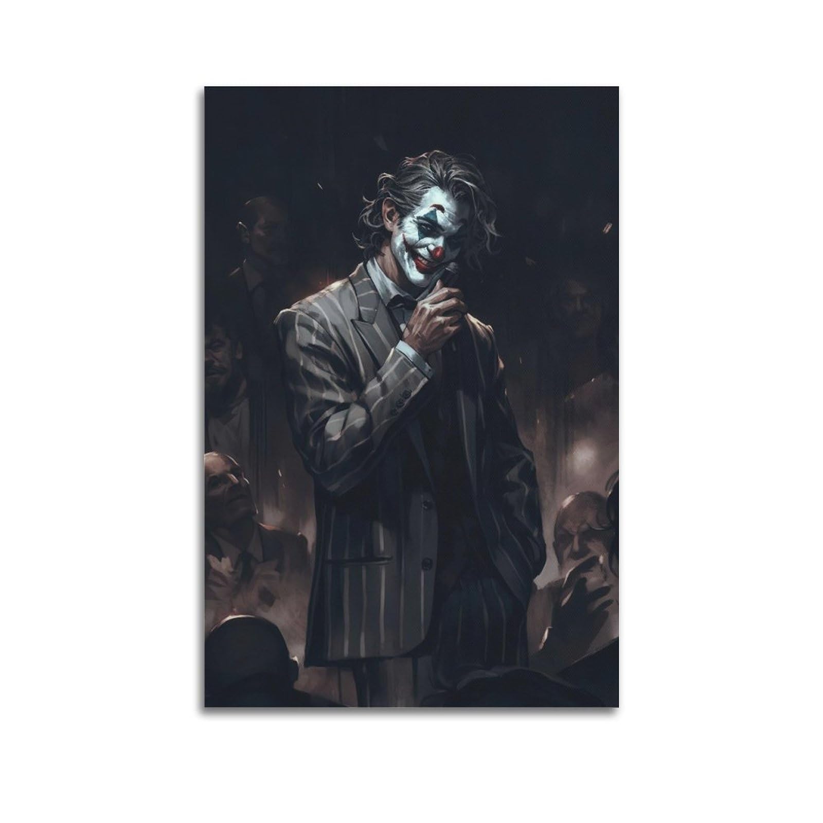 Kytin Unframe-Style Movie Character Artwork Poster Joker Decorative Painting Canvas 16X24inch(40X60cm)