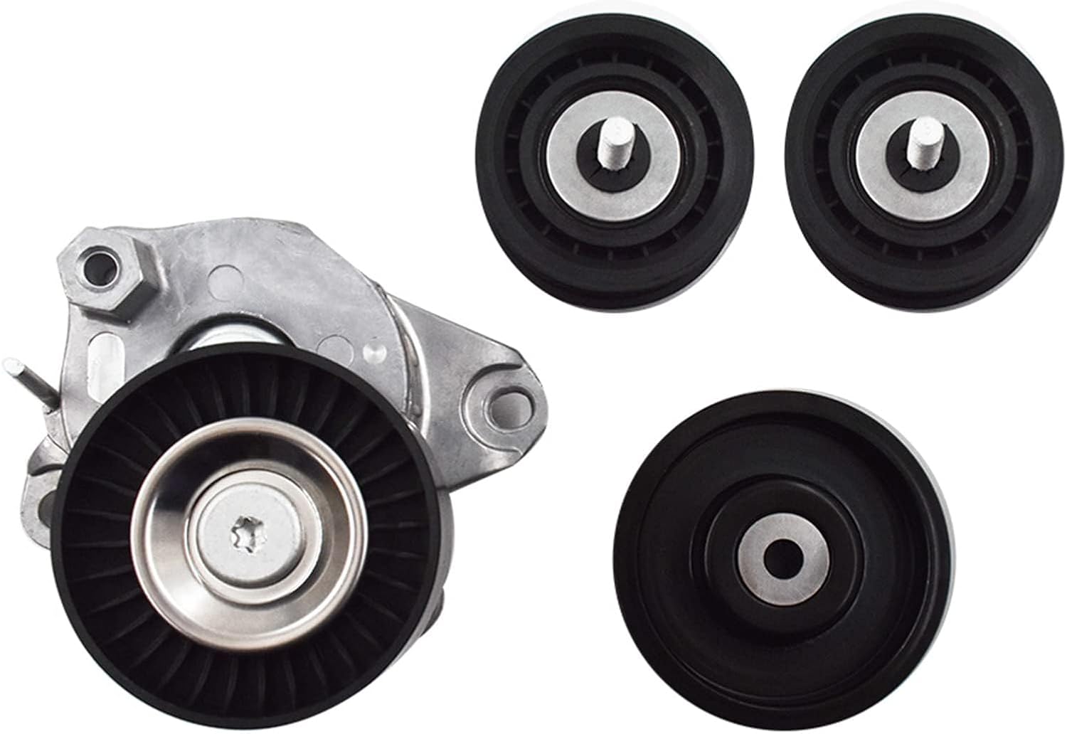 WFLNHB Drive Belt Tensioner with Idler Pulleys 2722000270 Replacement for Mercedes E350 E550 G550 GL550 C300 C350 ML350