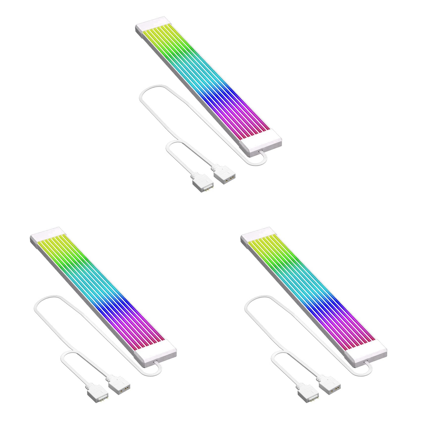 3X Câble D'Extension d'alimentation RVB Câble D'Extension d'alimentation ARGB 5 V 3 Broches Barre de Bande Lumineuse LED RVB pour Boîtier PC