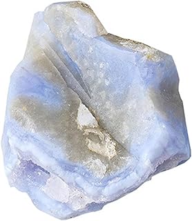 Blue Agate Rough,Blue Rough Rock - Natural Mineral Ore Blue Lace Agate Crystal for Bonsai Fish Tank Flower Pot Decoration