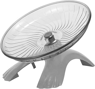 MERRYHAPY 1Pc Hamster Disco Voador Hamster Roda De Exercício Disco Voador Disco Voador Roda De Exercício Ratos Roda De Corrida Chinchilas Mouse Brinquedo Pet Rolamento Roda Mudo Para Girar