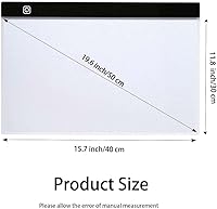 Vista 2 de Mesa de luz A3S para pintura de diamantes - Tablero de luz Sponake para trazado con 3 niveles de brillo, se aplica a arte de diamantes 5D