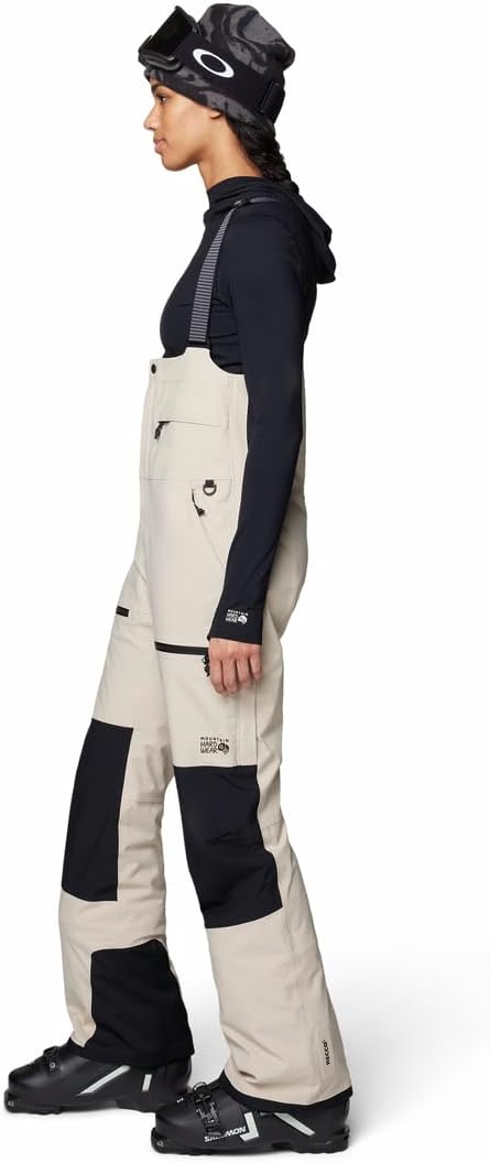 Mountain Hardwear, Powder Maven Bib - Women's, Fossil/Black, M/Reg