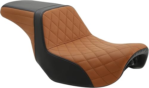 Vista 204 de Asiento de motocicleta para conductor y pasajero, apto para Harley Dyna Wide Glide Low Rider Street Bob Fat Bob FXDF Super Glide Custom FXDC