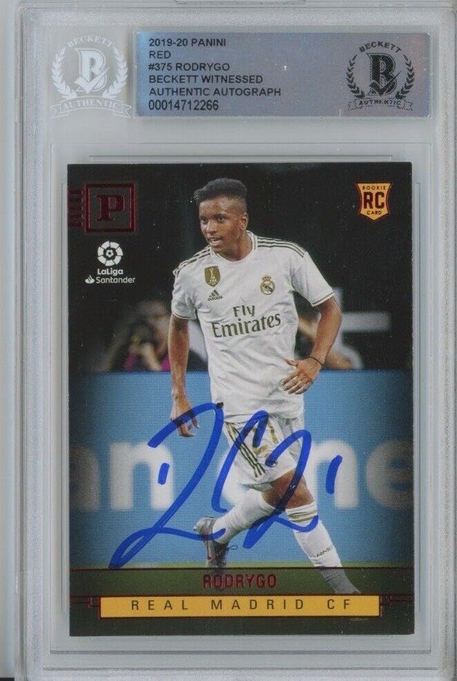 2019-20 RED Panini Chronicles Rodrygo Signed #375 Rookie Beckett 