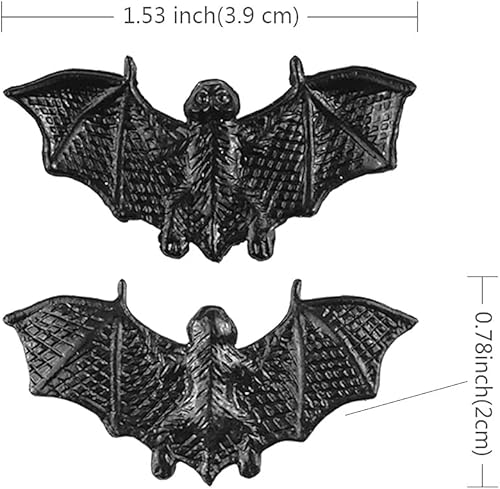 Miniatura 2 de 40 piezas de murciélagos negros para decoración de Halloween, mini murciélago 3D, juguete de plástico para fiesta, murciélagos artificiales para