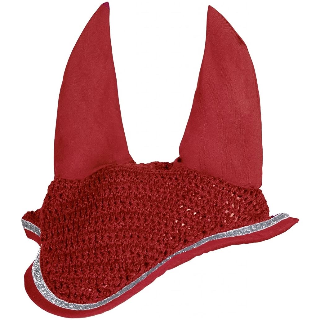 HKM Fly hood-12589 Fly hood 3000 Rot Warmblood