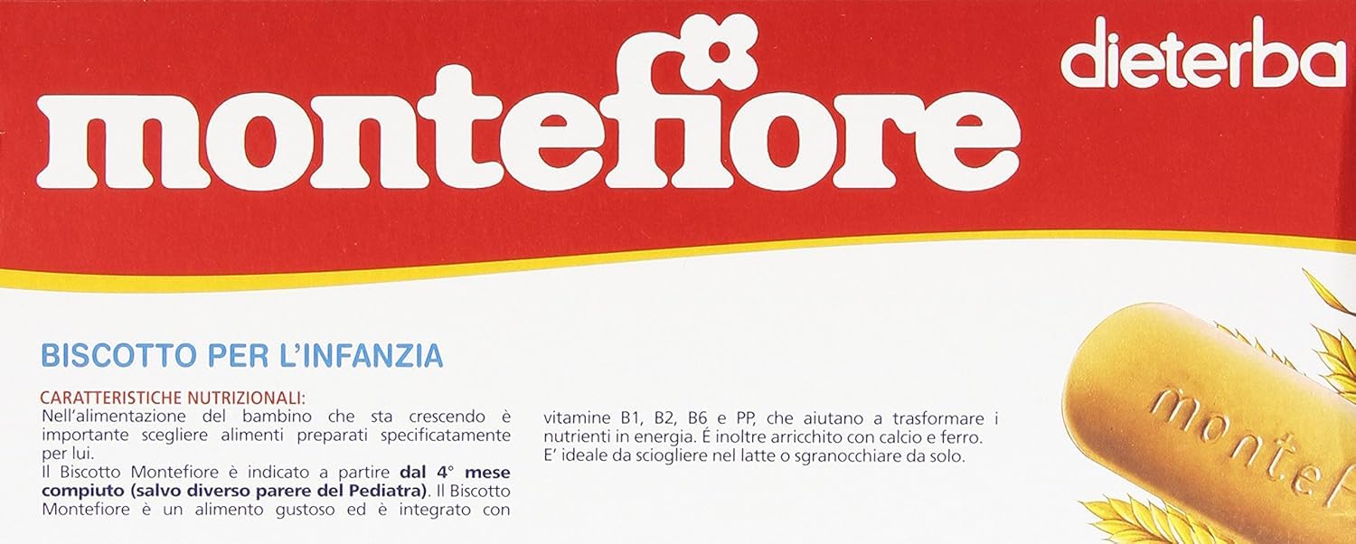 Montefiore Il Biscotto per l'infanzia - Galleta infantil (6 x 800 g, 400 g)