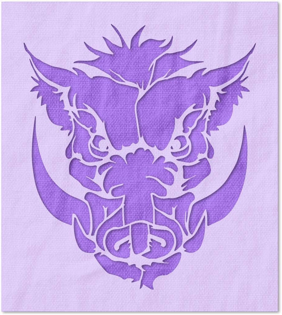 Stencil Stop Warthog Head Stencil - Reusable for DIY Projects, Painting, Drawing, Crafts - 14 Mil Mylar Plastic (15.75 x 18 inches)