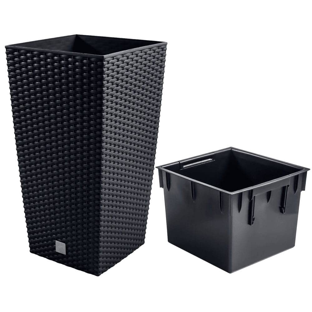 Prime Garden® SquarePot De Fleurs En Plastique Avec Insert Pour La