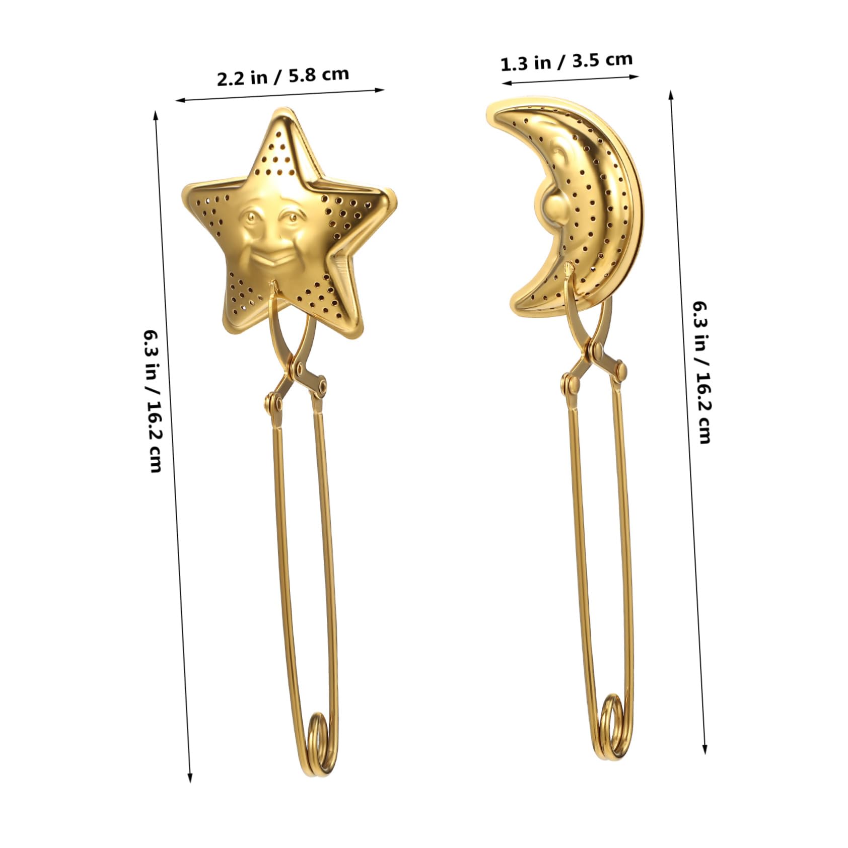 Tofficu 4pcs Star Infuser Loose Leaf Tea Strainers Handle for Home Office Travel Brewing