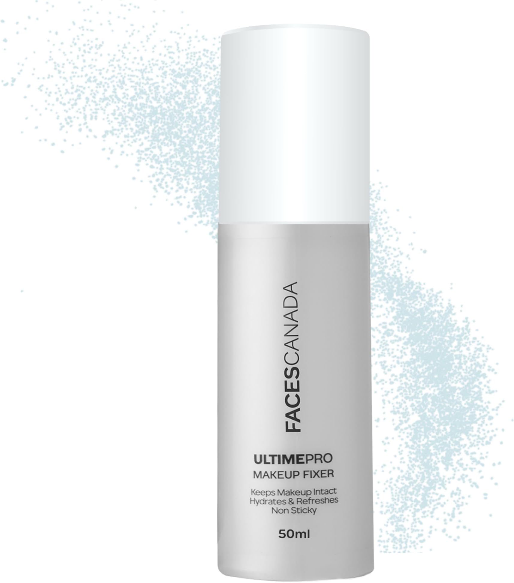 FACESCANADA Ultime Pro Makeup Fixer, 50 Ml | Long Lasting Makeup Setting Spray | Keeps Makeup Intact | Hydrates, Soothes & Refreshes Skin | Hyaluronic Acid & Vitamin E Enriched | No Alcohol