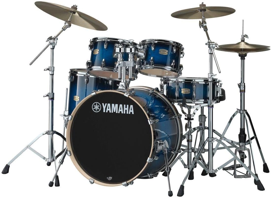Yamaha Stage Custom Birch, 5 Piece Kit with Hardware, 20" Bass Drum Deep Blue Sunburst