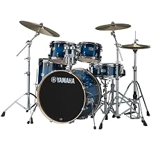 Yamaha 5-Piece Stage Custom Birch Drum Shell Kit with 20 inch Bass Drum and HW-780 Hardware Deep Blue Sunburst
