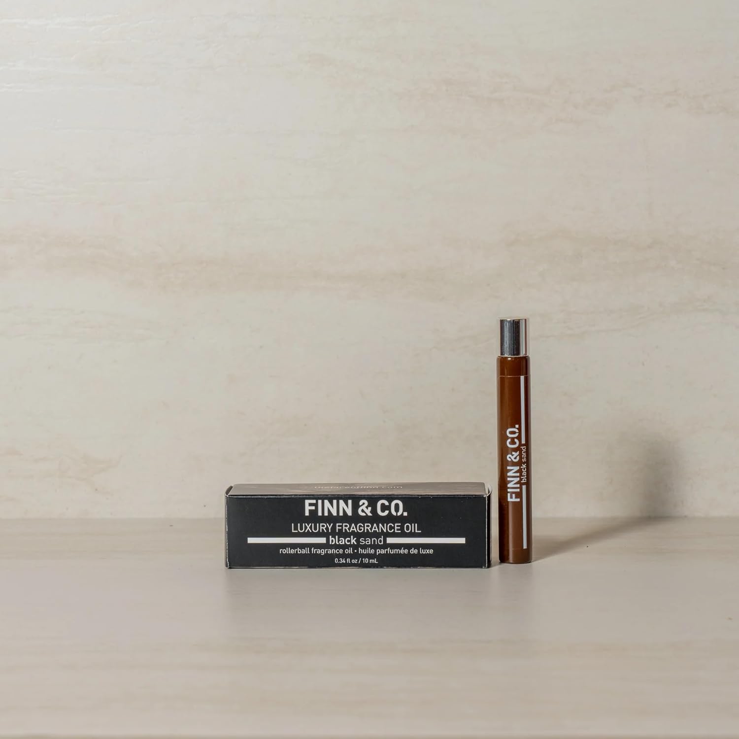 FINN & CO. Black Sand Fragrance Oil, Long-Lasting Beach Inspired Fragrance for Men & Women, Roll On Perfume Oil, Travel-Friendly, Lightweight, Easy Application & Spill Proof, 0.34oz