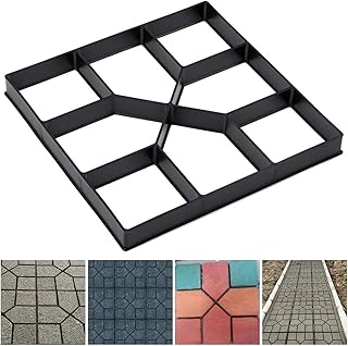 Skelang Square Pavement Mold, Reusable Path Maker Mold, Concrete Cement Mould 15.7"×15.7"×1.57", Stepping Stone Mould for DIY Garden Concrete Path, Patio Lawn Walkway, Yard Floor Paving