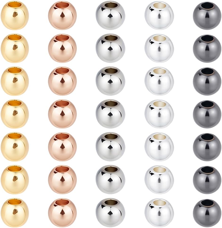 Beebeecraft 1000Pcs 5 Colors 2mm Crimp Beads Mixed Color Brass Round Rondelle Tiny Crimp Beads Loose Spacer End Stopper for Jewelry Making DIY Bracelet Necklace - Image 7