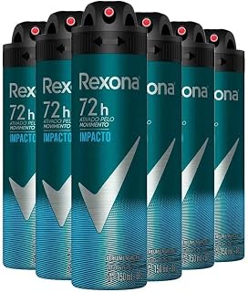 Kit Desodorante Aerosol Rexona Men Impacto 150ml - 6 Unidades