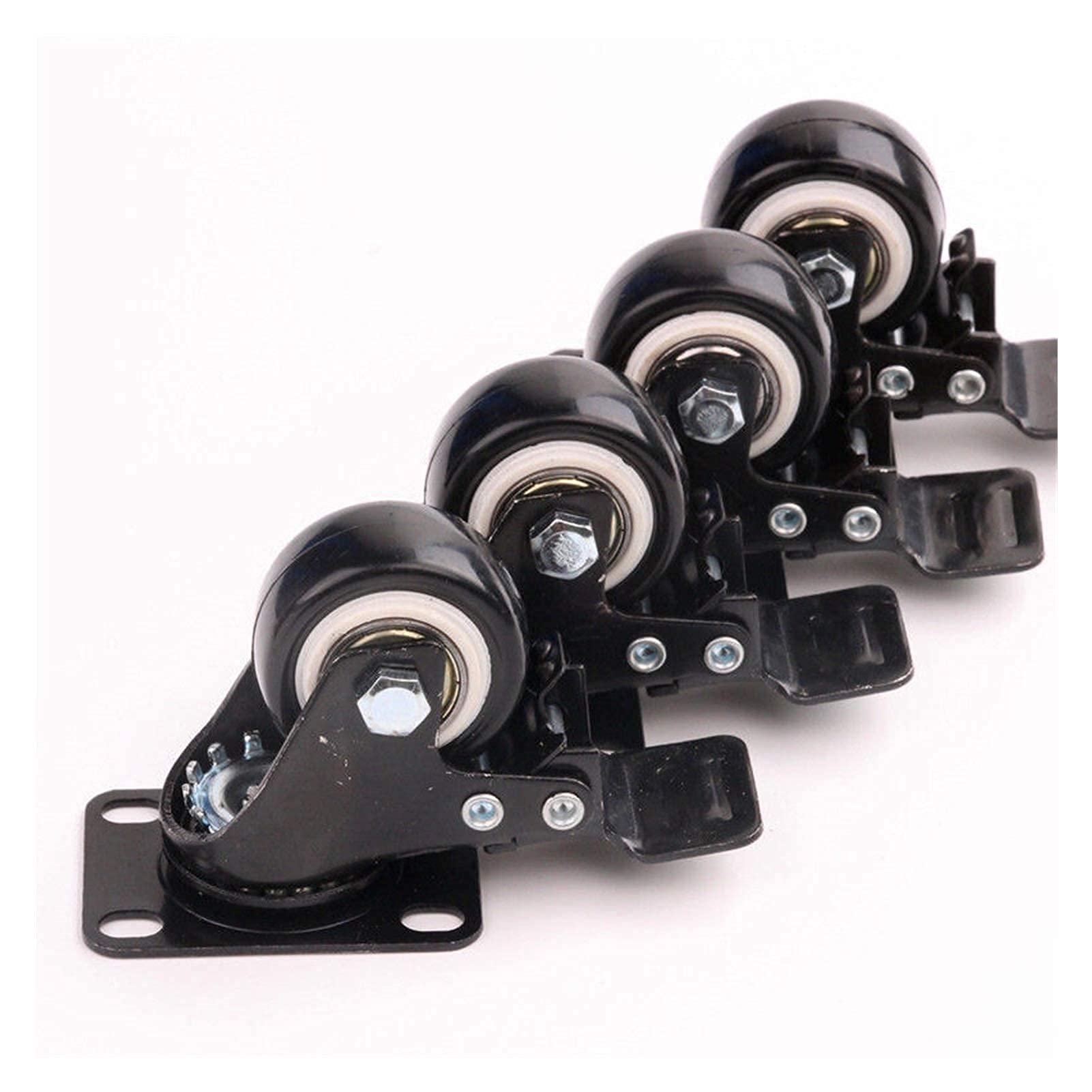 Roulettes pivotantes 40 mm avec frein lot de 4 pour chaise et lit