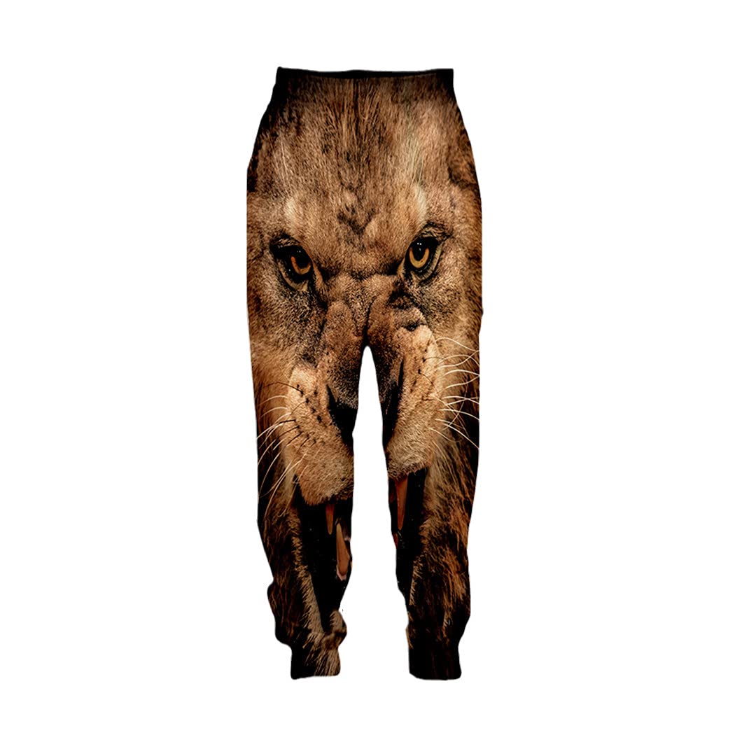 Pantalon long imprimé animal 3D vêtement ample confortable 34-37