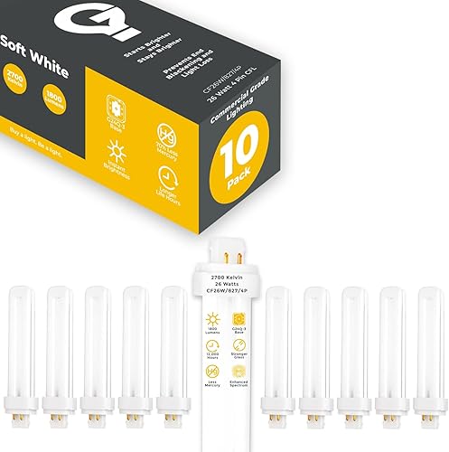 Miniatura 144 de GoodBulb - Focos CFL PL, paquete de 10 unidades 3500K