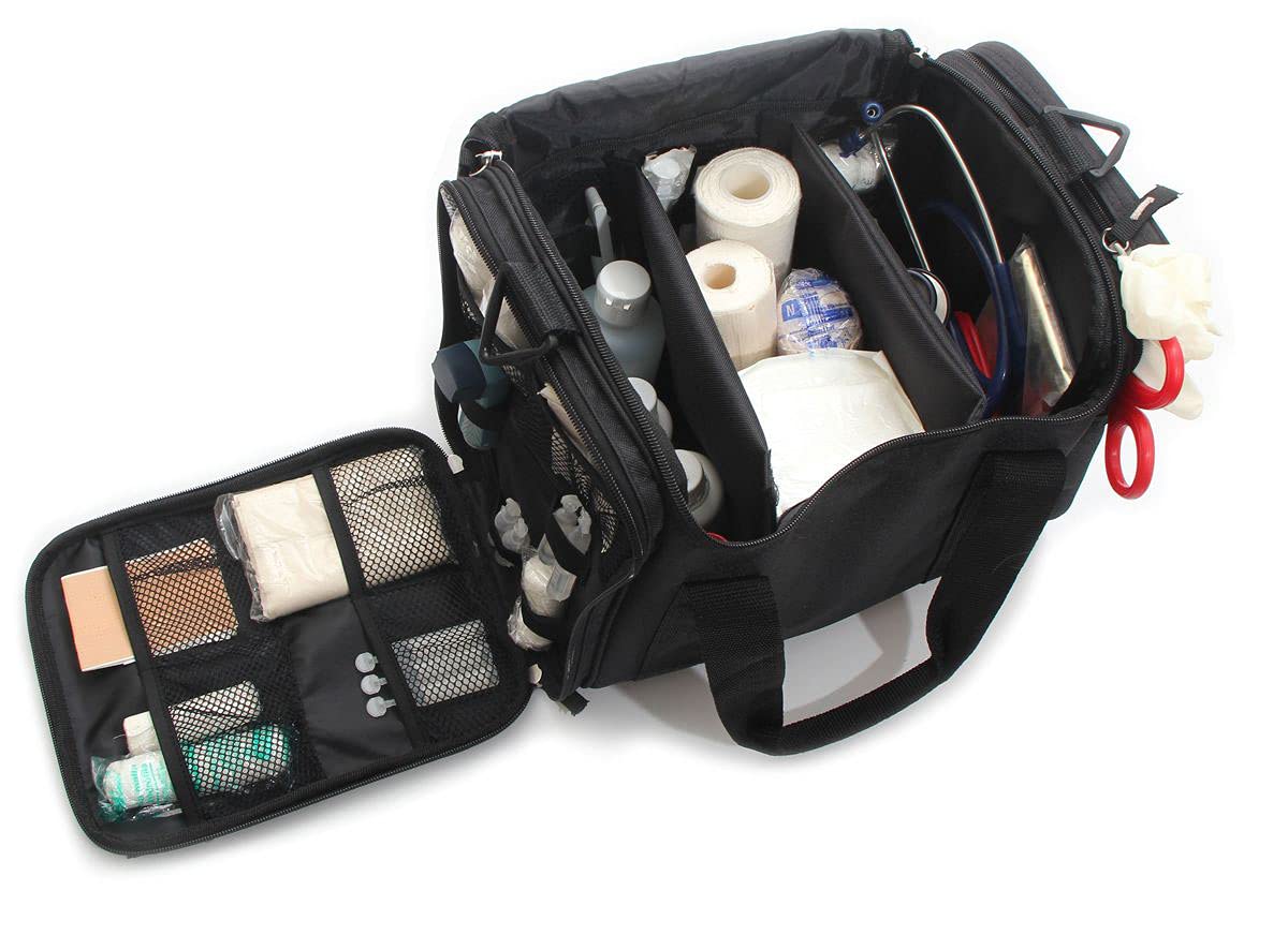 Mobiclinic, Trousse de premiers secours, Marque européenne, Sac d'urgence multifonctionnel, Sac médical, Trousse de premiers secours pour le sport, Grande taille, Couleur Noire