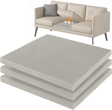 22"x22" Couch Cushion Support 40D, Couch Supports for Sagging Cushions, High Density Foam Couch, Sofa Cushion Support for Sagging Seat, Grey 3PCS