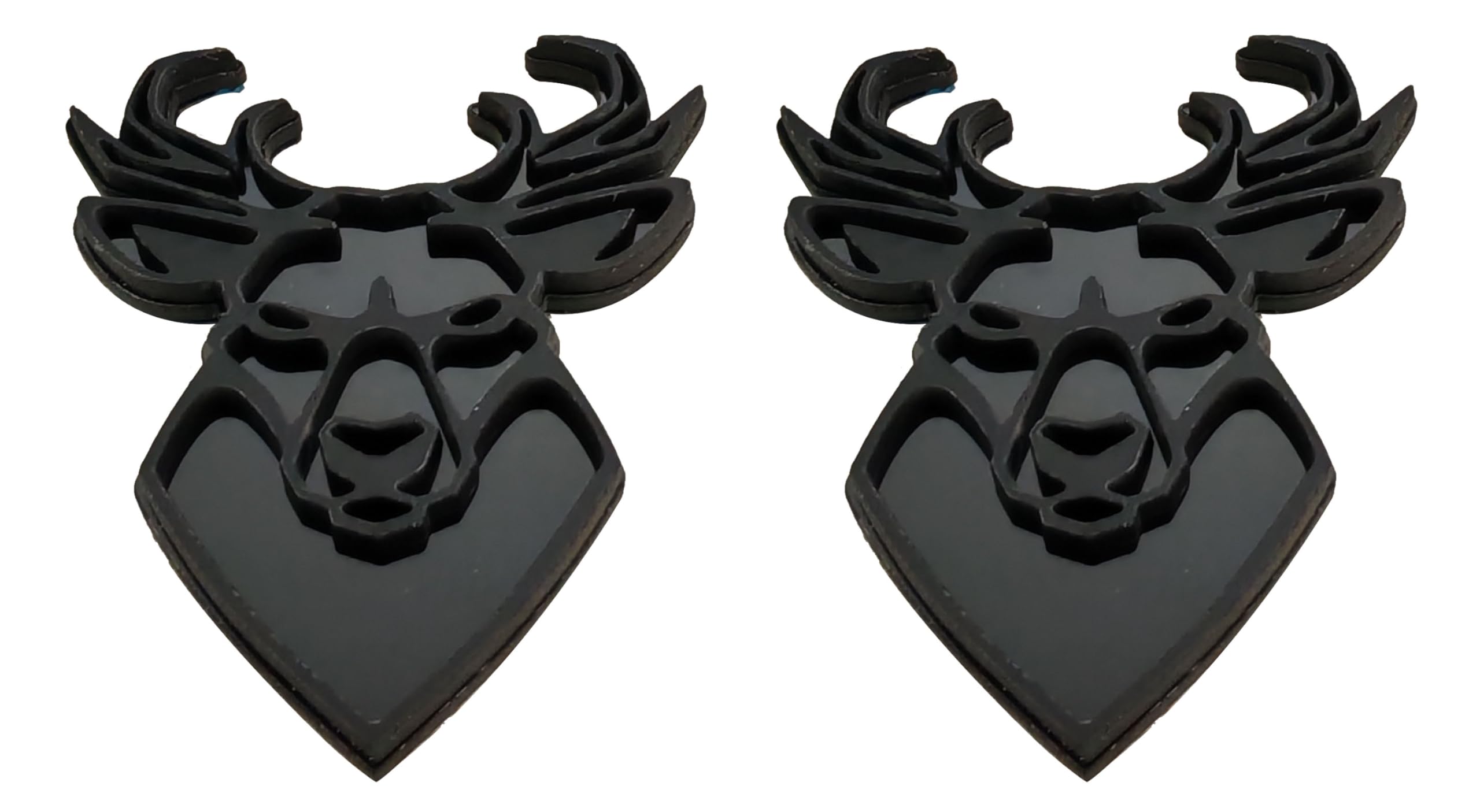 Autocollants tête de cerf géométrique noir brillant et mat pour déco moderne 6cm