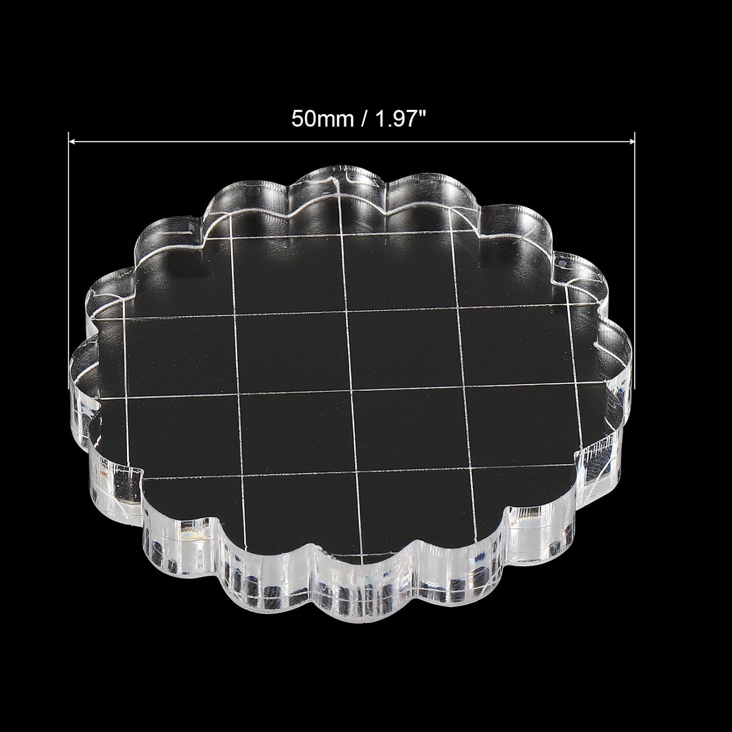 PATIKIL 6 x 5 Acrilico Timbro Blocco, Cancella Stampaggio Blocco con Griglia Linee decorazionetivo Montaggio blocks Quadrato per Scrapbooking Fai da te Artigianato Carte Creazione