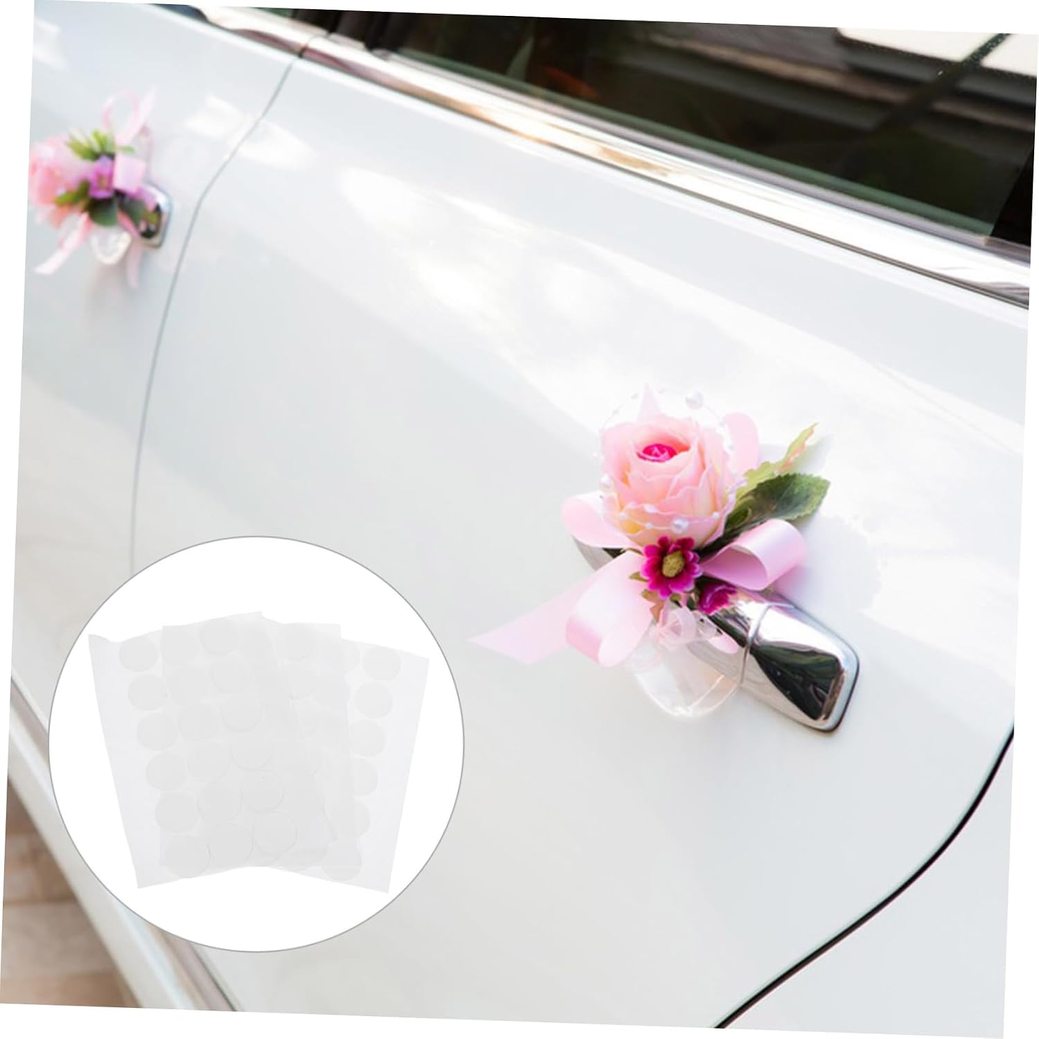 60pcs Removable Round Adhesive Dots for Office and Vehicle Use