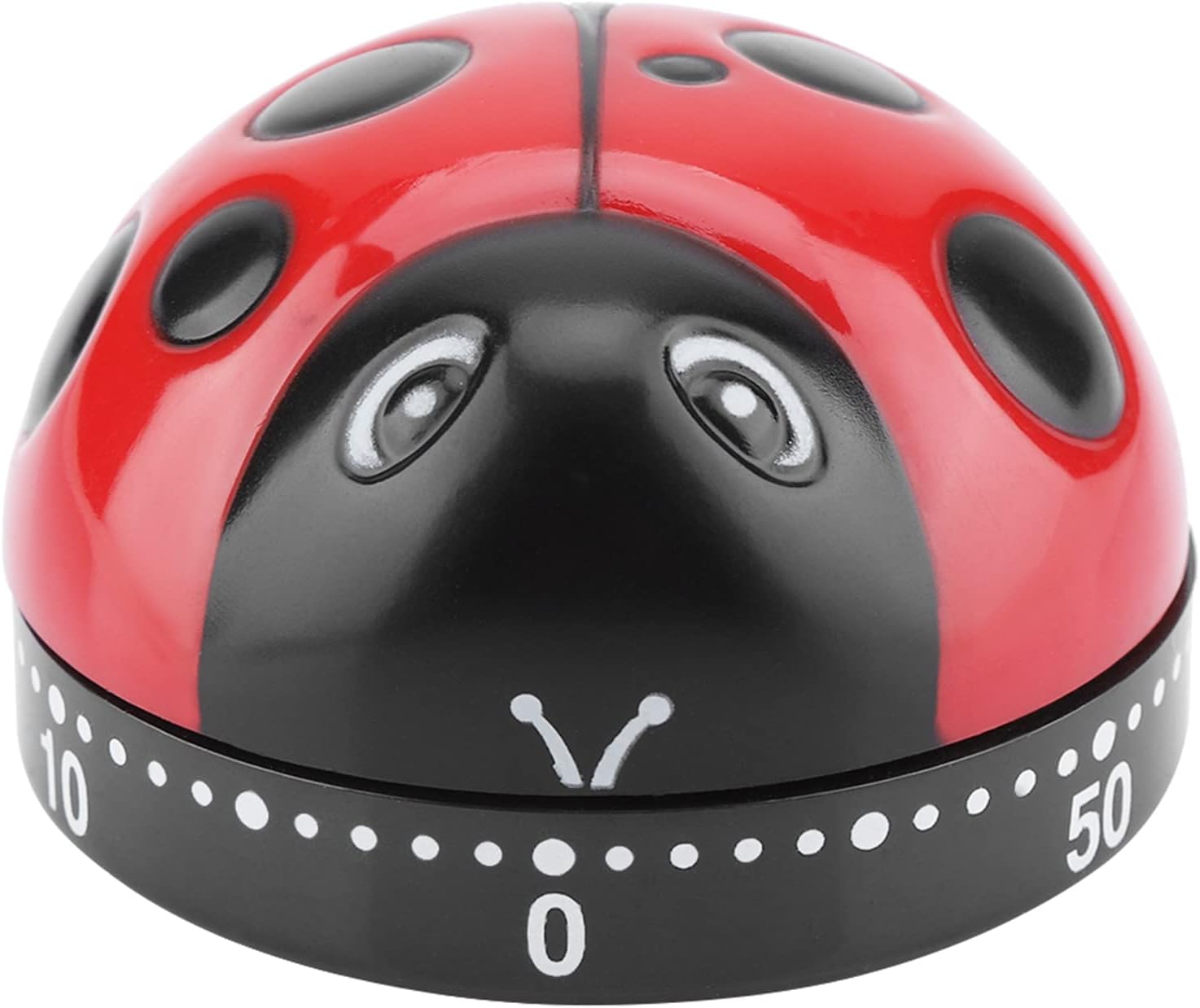 Ladybug Kitchen Timer, Retro Classic Kitchen Alarm Clock, Baking Mechanical Clockwork Cooking Clock with Loud Circle Kitchen Cooking Tool (60-Minute)