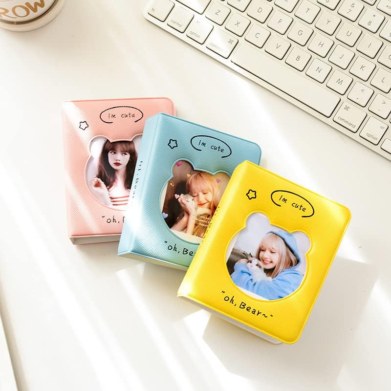 Miniatura 4 de FUNUPUP Carpeta para tarjetas fotográficas de 3 pulgadas, álbum Kpop con soporte para tarjeta fotográfica Kpop, mini álbum de fotos hueco con 36
